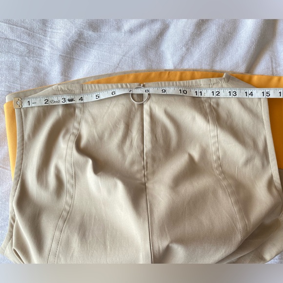 🆕 Akris Punto Beige/Orange Cotton Colorblock Midi Dress - Picture 9 of 15